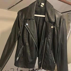 Black leather jacket